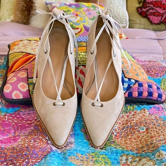 Sundance Odell suede leather pointed toe lace up heel - Picture 3 of 15
